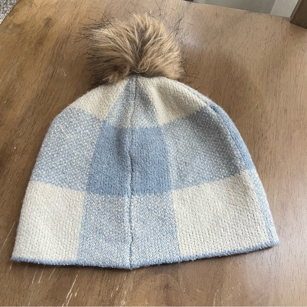 Christian Siriano Faux Fur Pom Pom Embellished Beanie